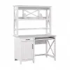 KWD248WT-03 Key West White Oak 48  Desk and Hutch