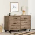 13483 Arlen Weathered Oak 6 Drawer Dresser - South Shore