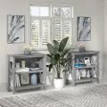 KWS053CG Key West Set of Two Cape Cod Gray Bookcase - Bush Furniture