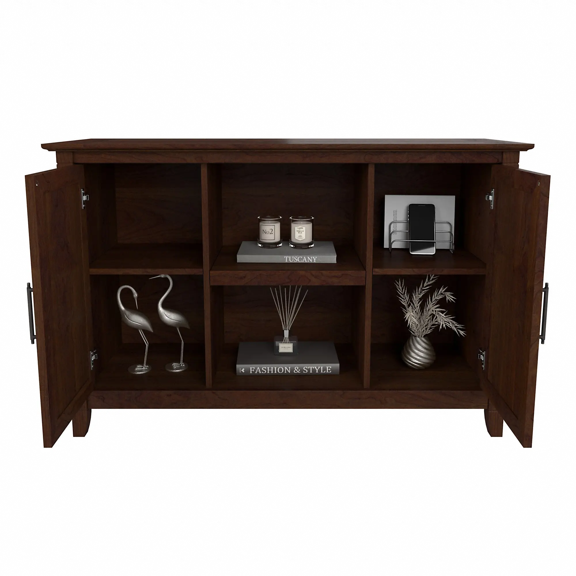 KWS146BC-03 Key West Bing Cherry Accent Cabinet - Bush Furniture-5