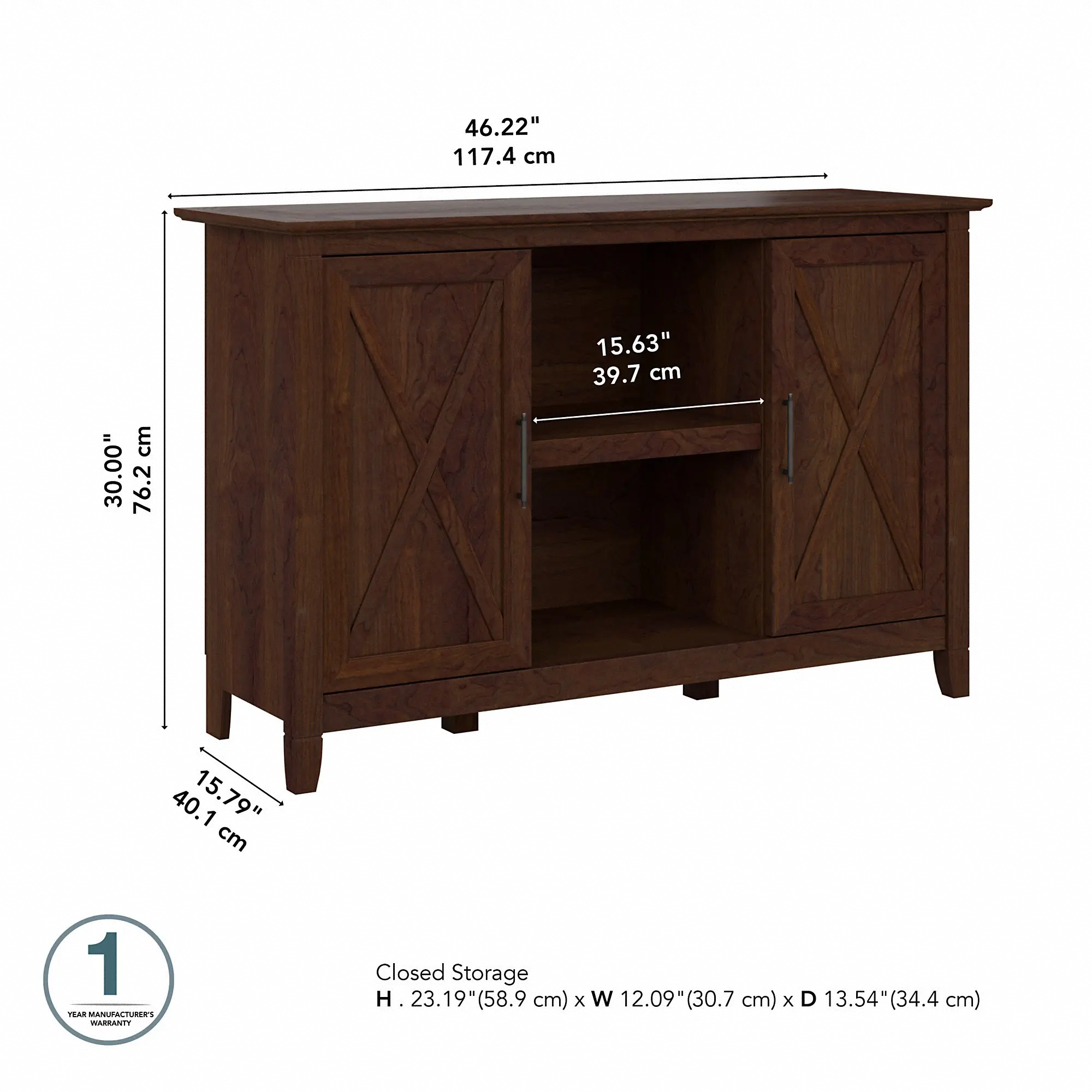 KWS146BC-03 Key West Bing Cherry Accent Cabinet - Bush Furniture-7