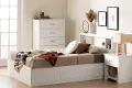 13846 Fusion Full/Queen Pure White Bookcase Headboard - South Shore