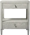 Modern Eclectic Light Gray Nightstand