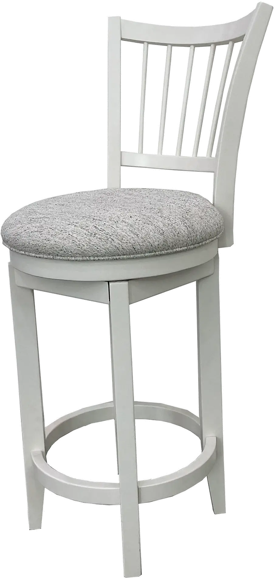 DAME#2230S-COT Modern Eclectic White Swivel Bar Stool-10