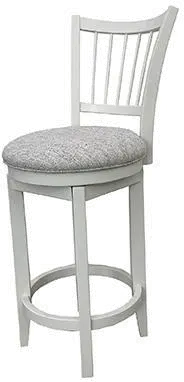 DAME#2230S-COT Modern Eclectic White Swivel Bar Stool-11