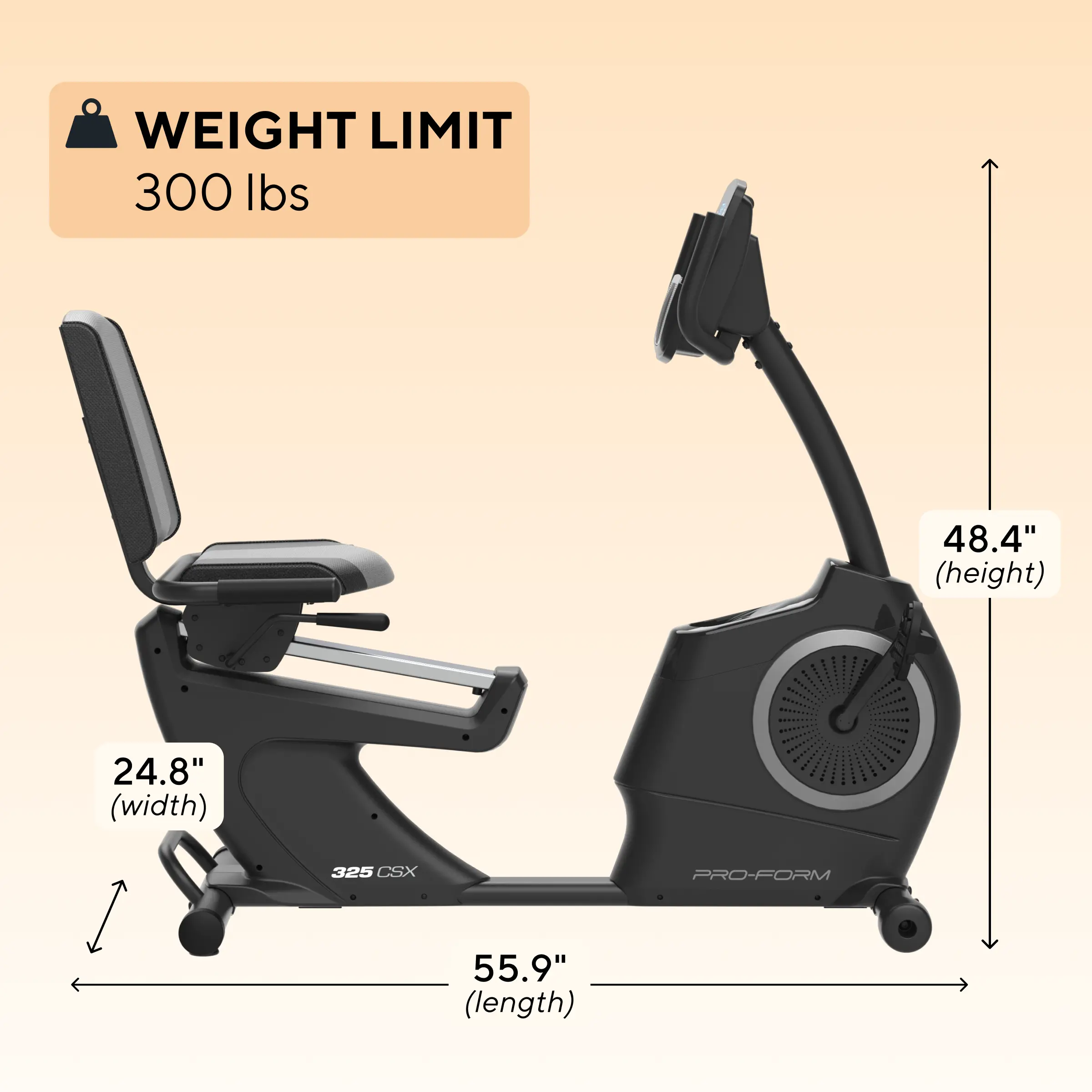 ProForm 325 CSX Recumbent Bike-3