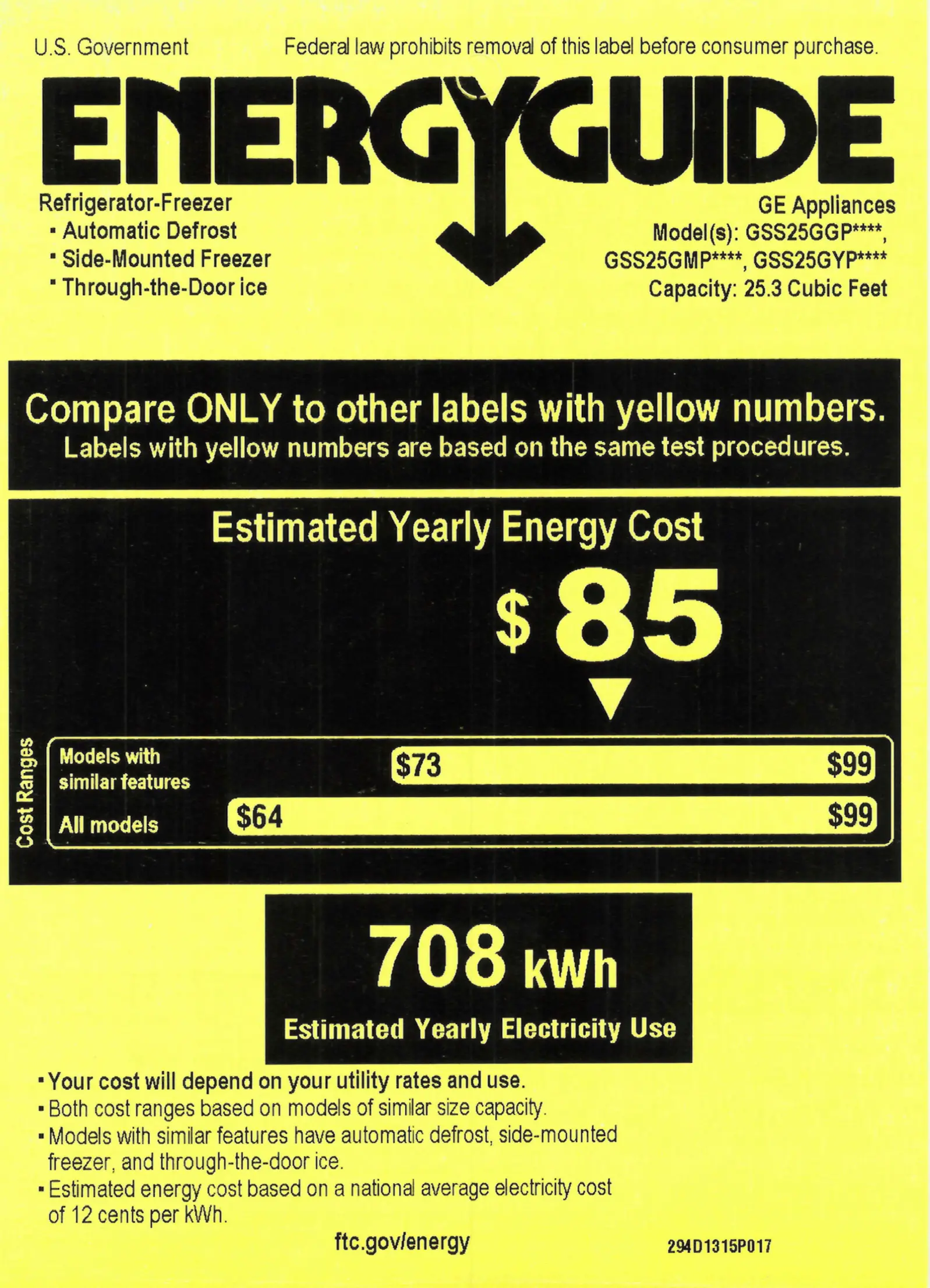 GSS25GMPES GE 25.1 cu ft Side by Side Refrigerator - Slate-13