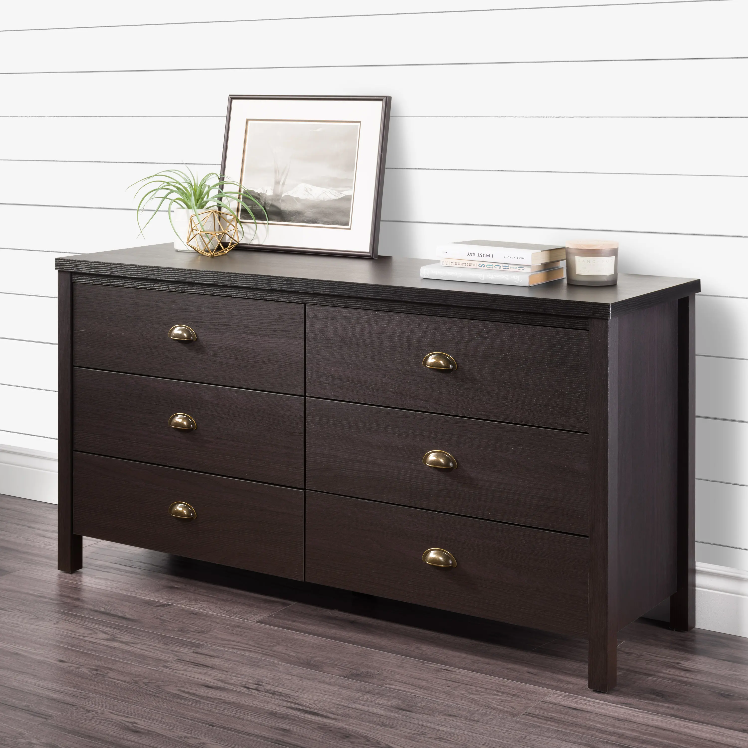 Boston Contemporary Black Six Drawer Dresser-2