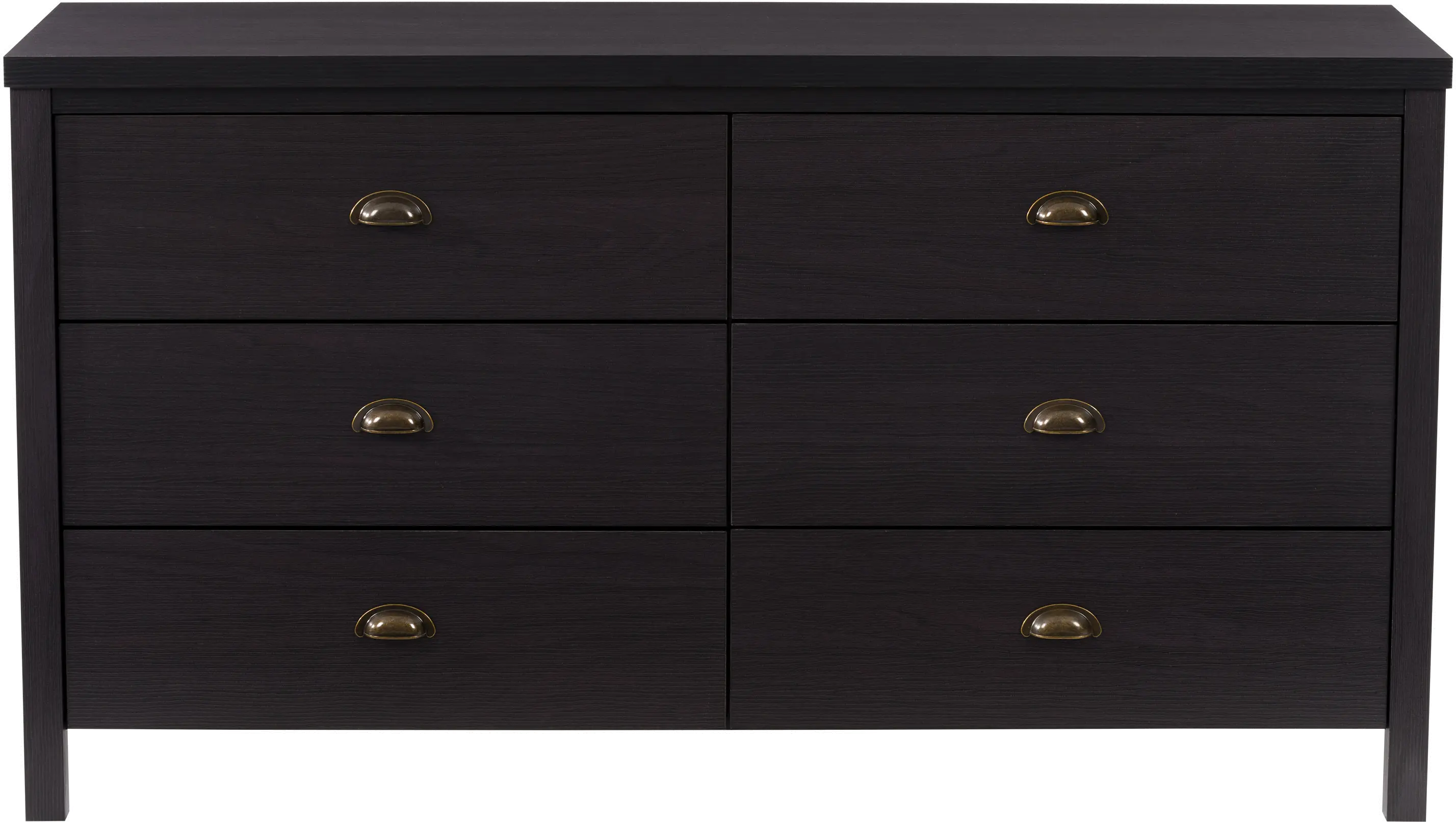 Boston Contemporary Black Six Drawer Dresser-3