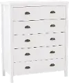 Boston Contemporary White 5-Drawer Dresser