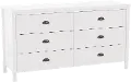 Boston Contemporary White Six Drawer Dresser