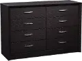 Newport Contemporary Black 8-Drawer Dresser