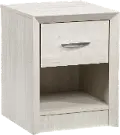 Newport Contemporary White Washed Oak One Drawer Nightstand