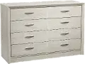 Newport Contemporary White Washed Oak 8-Drawer Dresser