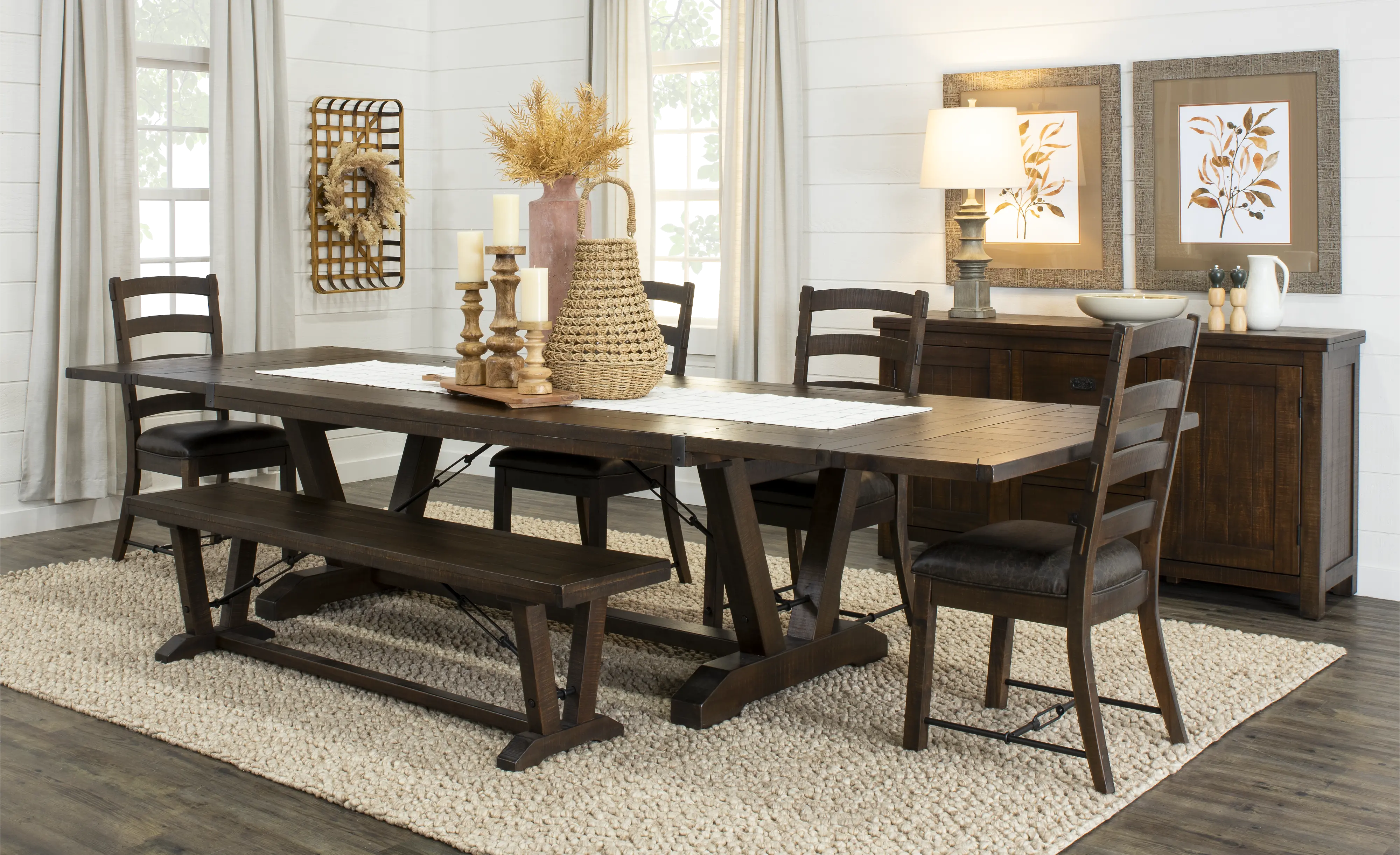 Homestead Dark Brown 6 Piece Dining Set-2