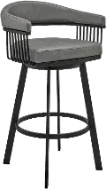 LCCSBAMBVG26 Chelsea Black and Gray Swivel Counter Stool
