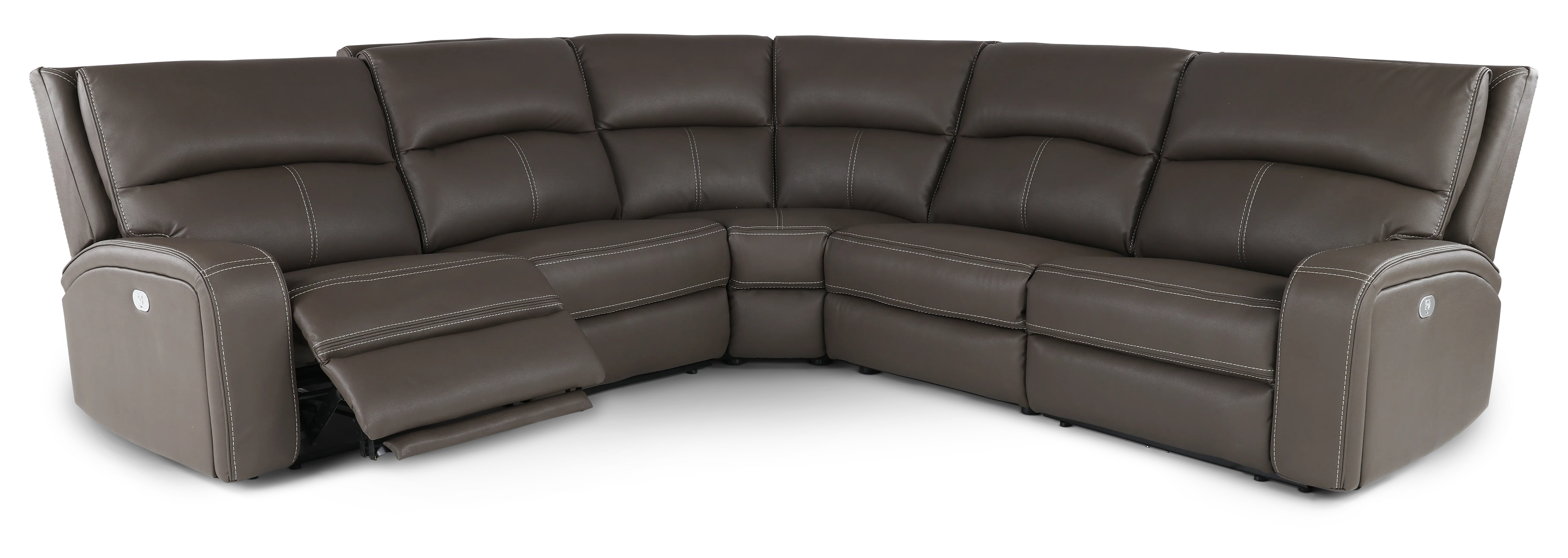 Star Gray Haze 5-Piece Power Reclining Sectional with Adjustable Headrests-4
