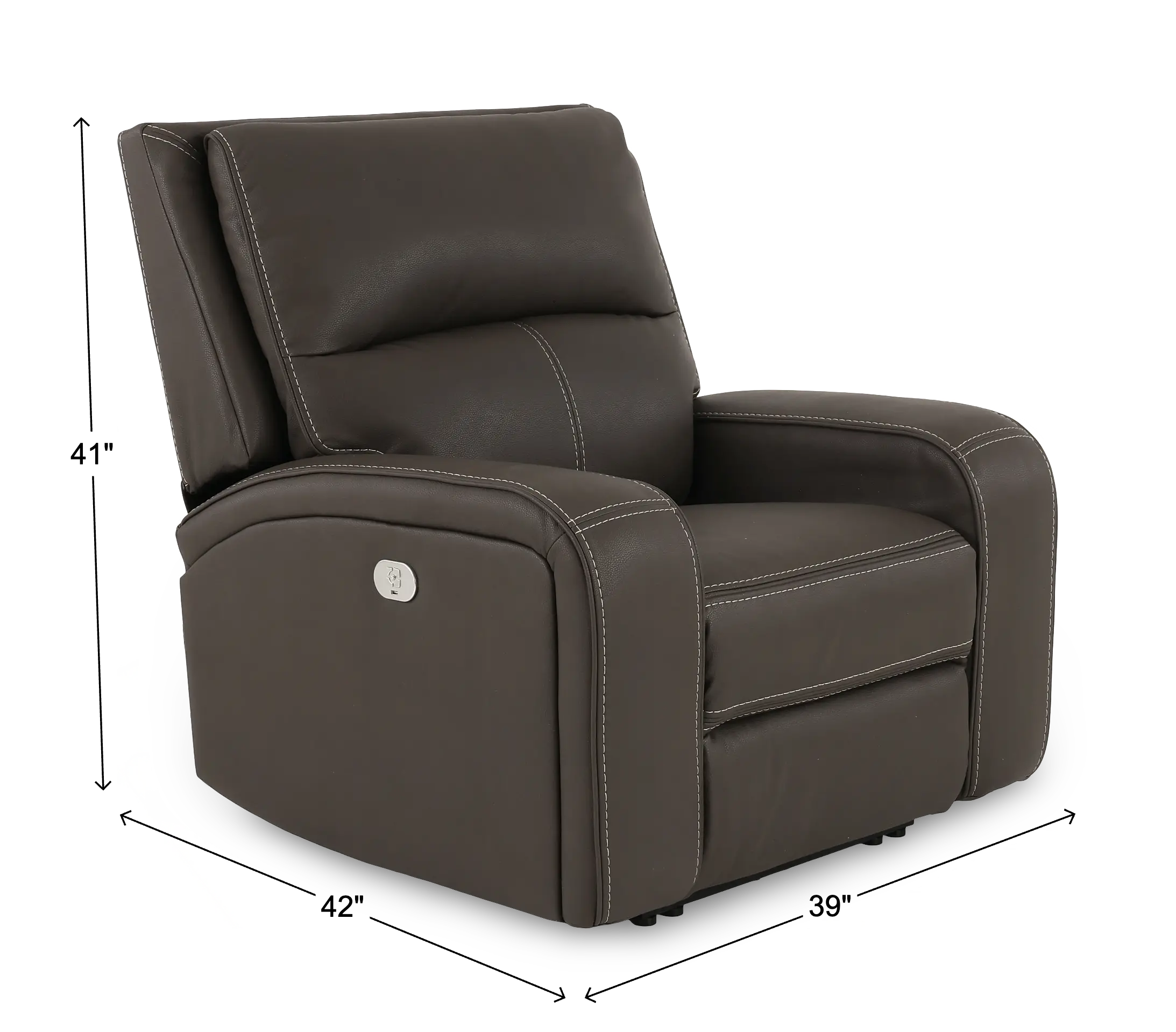 Star Gray Haze Power Recliner with Adjustable Headrest-3
