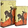 Large Wooden Bronco Riding Box