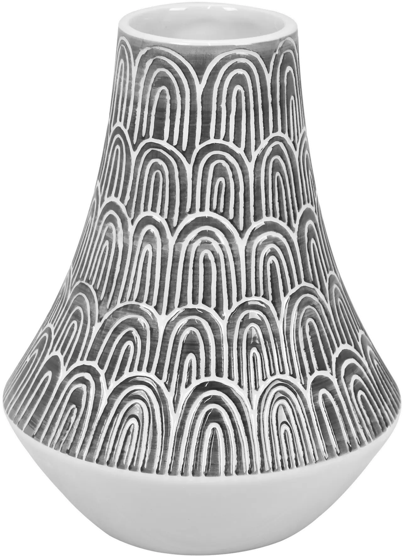 8.5 Vase with Cream Base and Brown Top-1