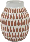 Cream and Rust Vase