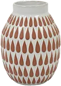 Cream and Rust Vase