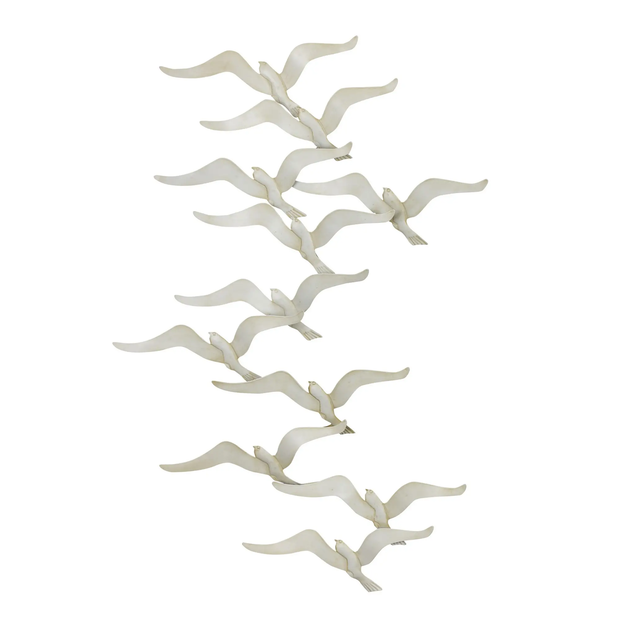 White Metal Bird Wall Decoration-1