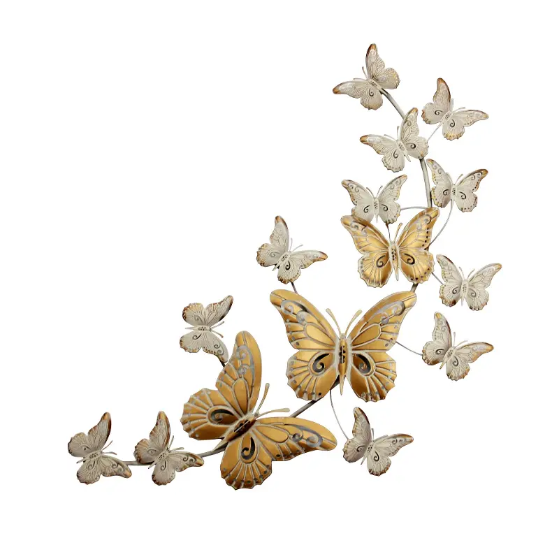 Gold Butterfly Metal Wall Decoration