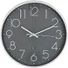 Round White and Gray Wall Clock