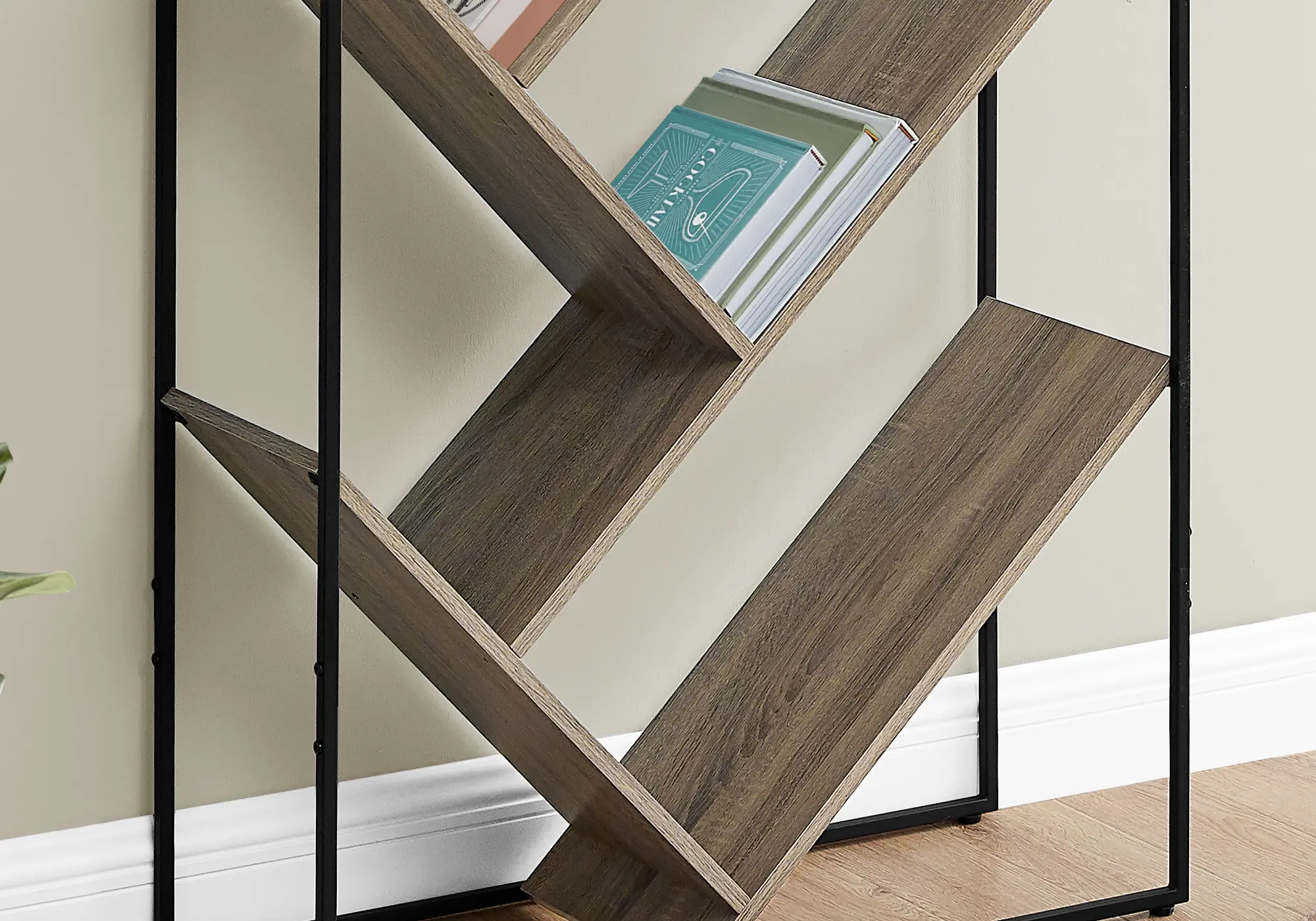 Cliff Contemporary 60 Taupe Bookcase-3