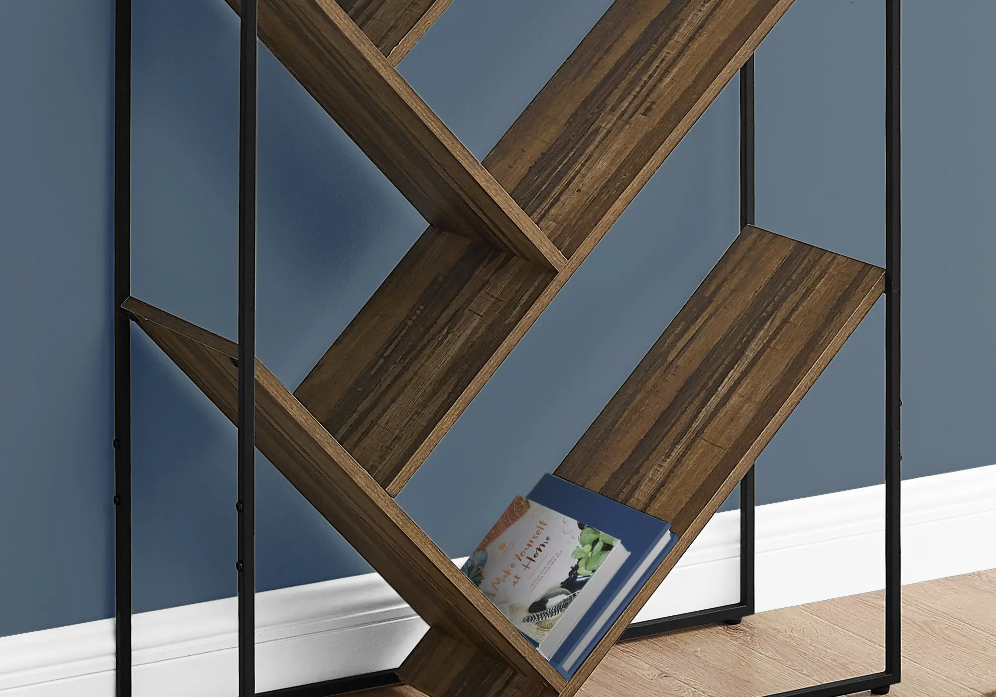 Cliff Contemporary 60 Brown Bookcase-3