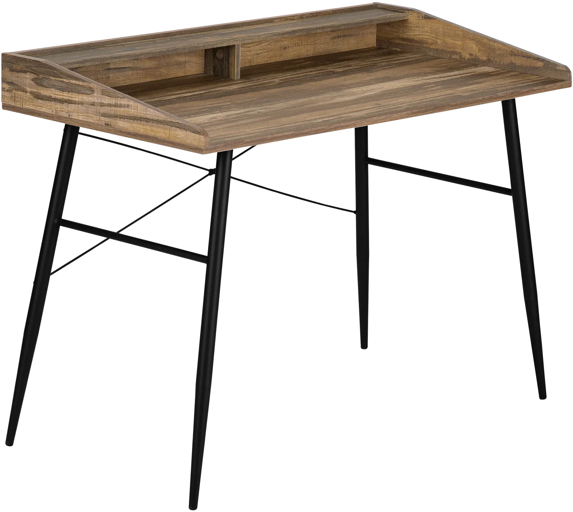 Mid-Century Modern 48 Inch Brown Computer Desk-1