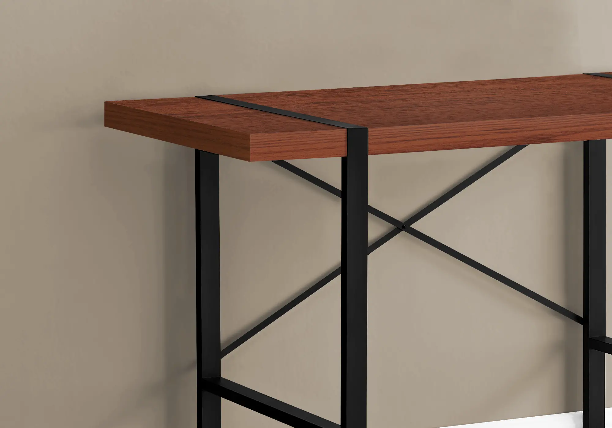 Industrial 48 Inch Cherry Computer Desk-3