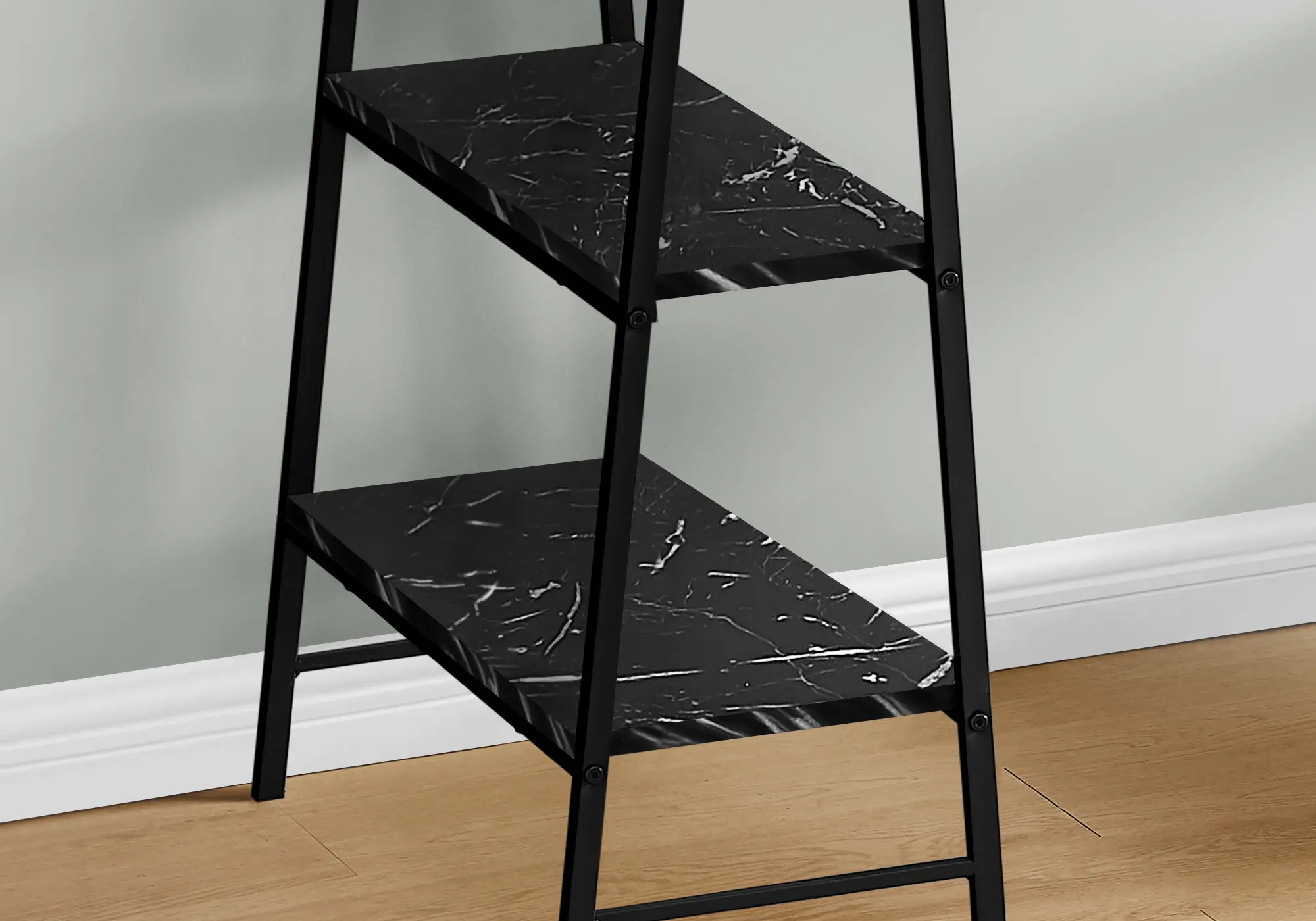 Industrial 48 Inch Black Faux Marble Computer Desk-2