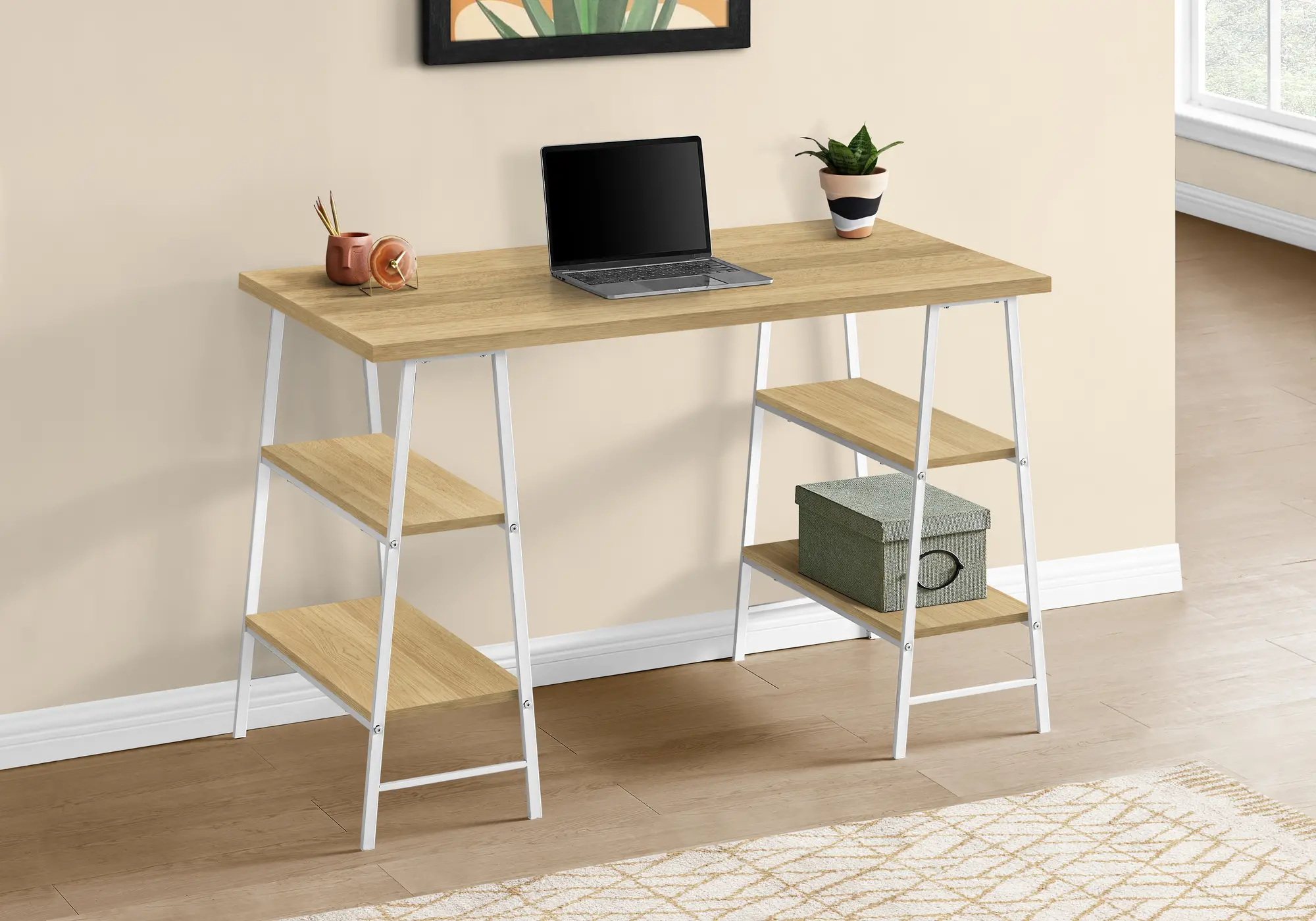 Industrial Natural Computer Desk-1