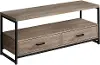 Contemporary 48  Black and Tan TV Stand