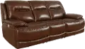 Colossus Brown Leather Power Reclining Sofa