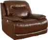 Colossus Brown Leather Power Recliner