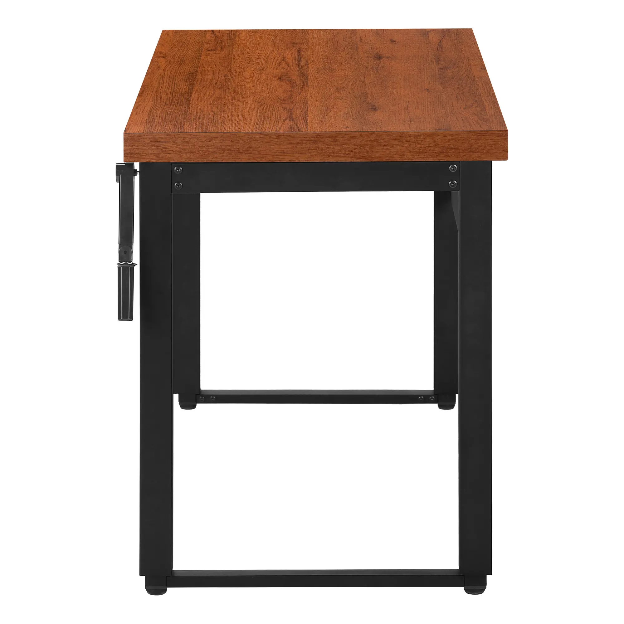 I 7676 Contemporary 48 Inch Cherry Adjustable Height Computer Desk-5