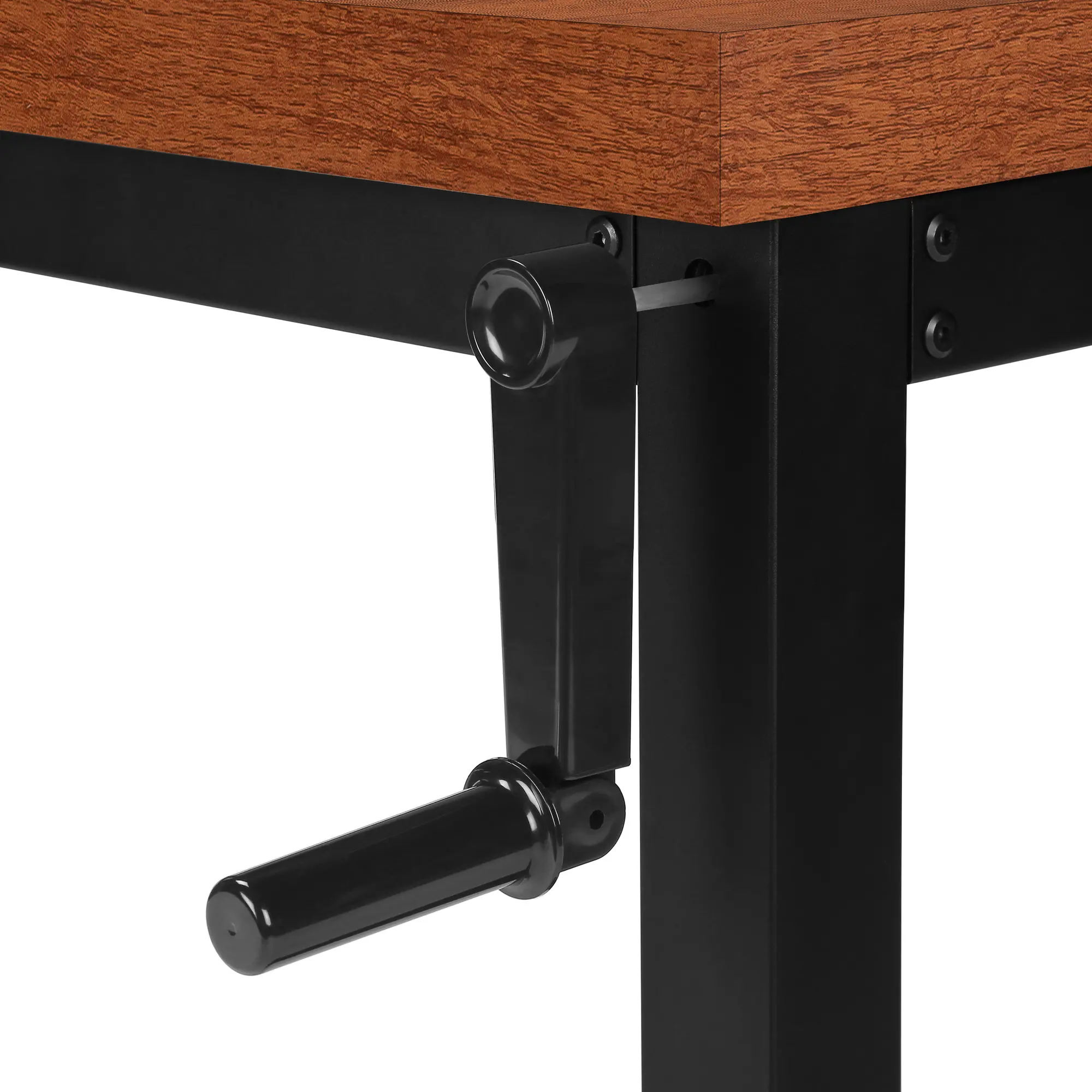 I 7676 Contemporary 48 Inch Cherry Adjustable Height Computer Desk-7