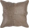 Leather Sandstorm Taupe Pillow