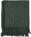 Dark Green Throw Blanket