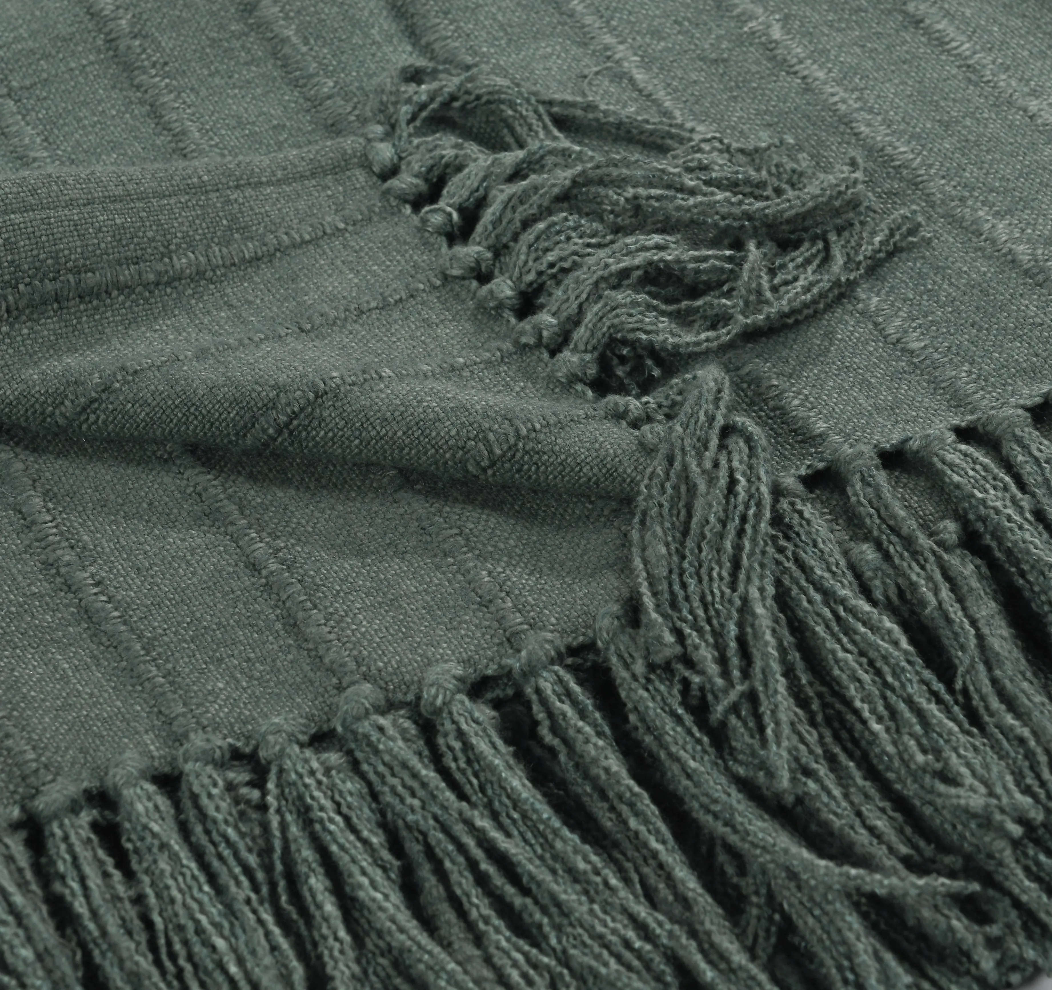 Dark Green Throw Blanket-2