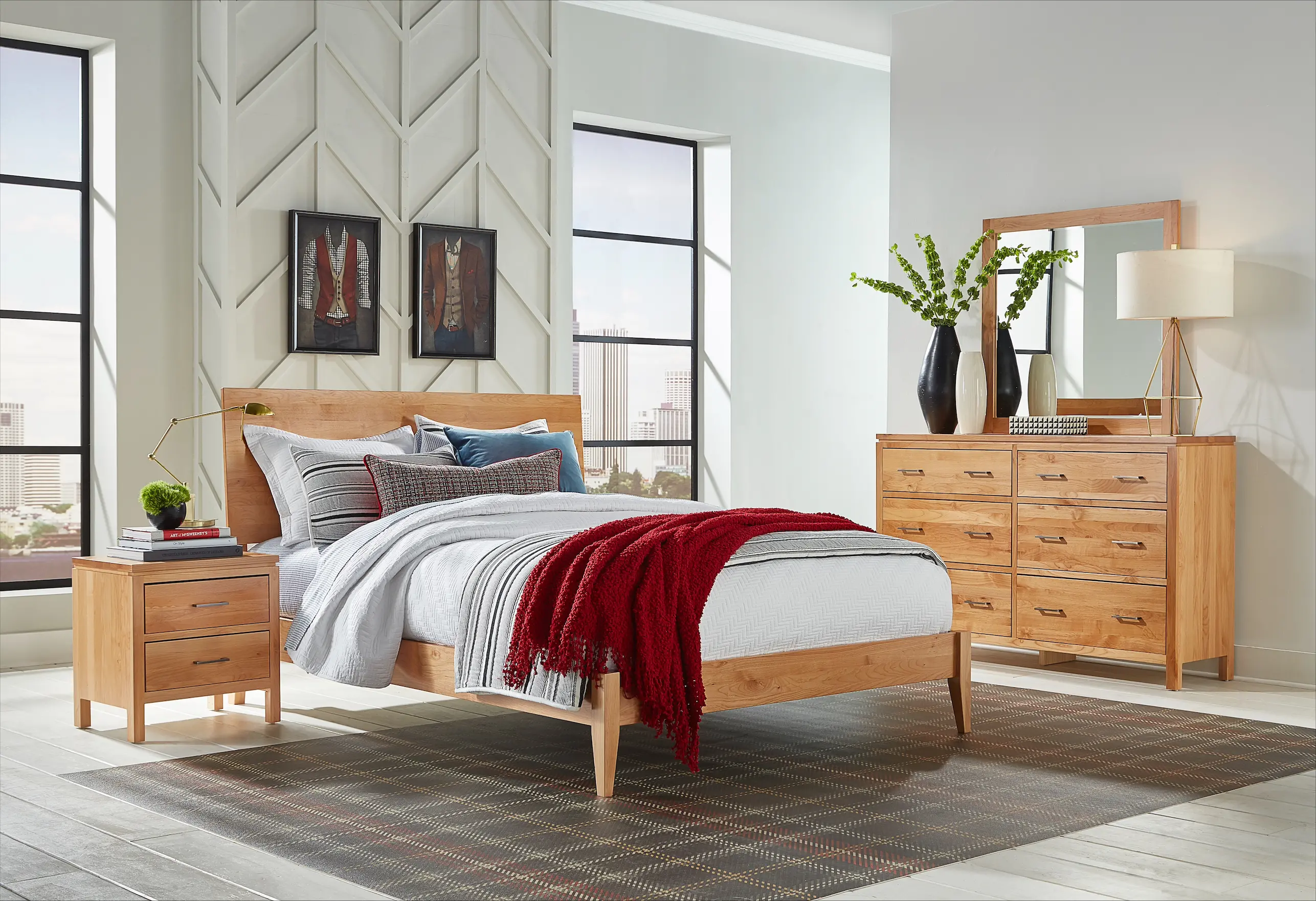 2 West Natural King Platform Bed-2