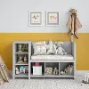 Tyler Kids Dove Gray Storage Bench and Coat Rack