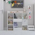 Tyler Kids White Toy Storage Bookcase