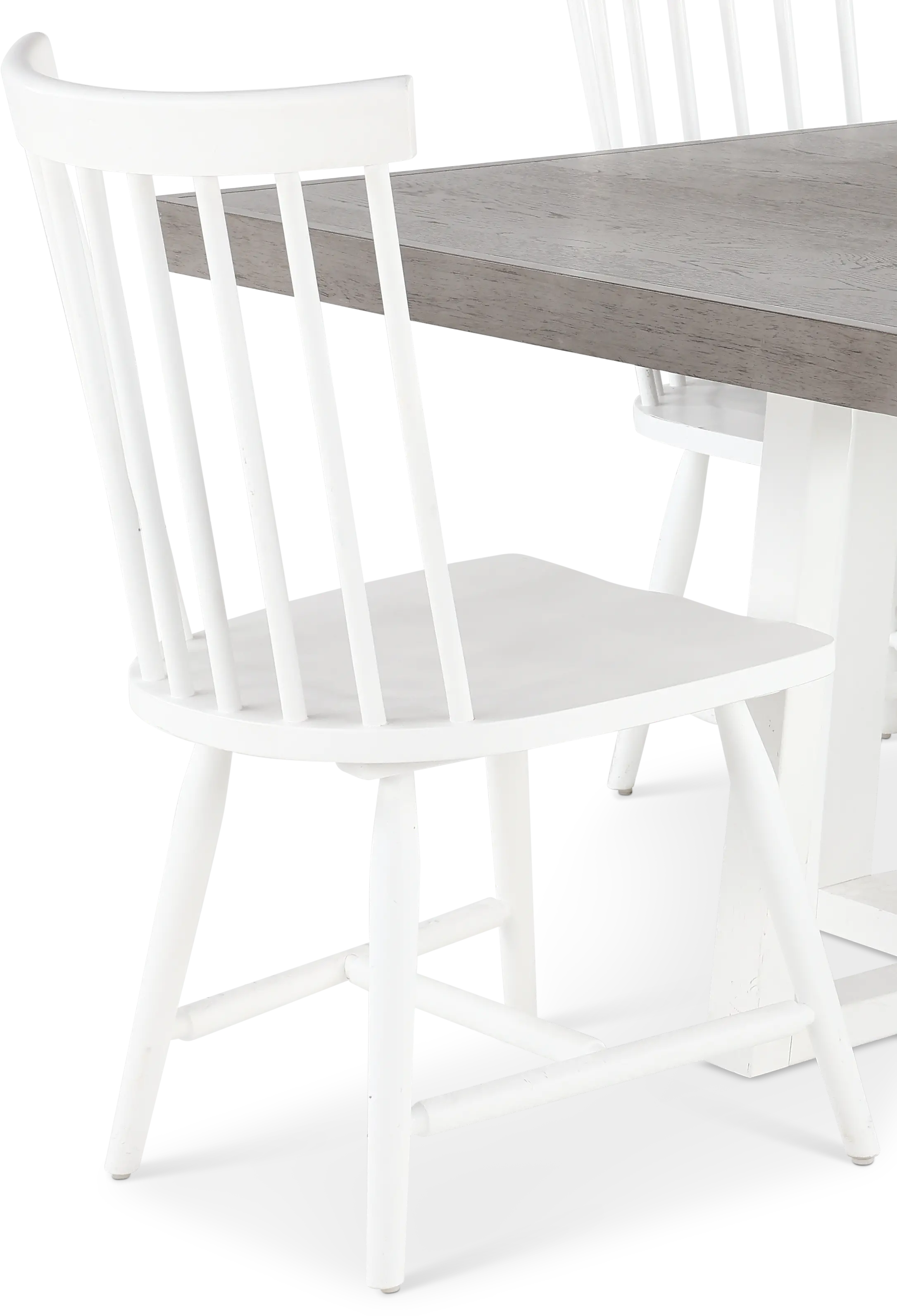 5PC:499-DINING Palmetto Heights White and Gray 5 Piece Dining Set-7