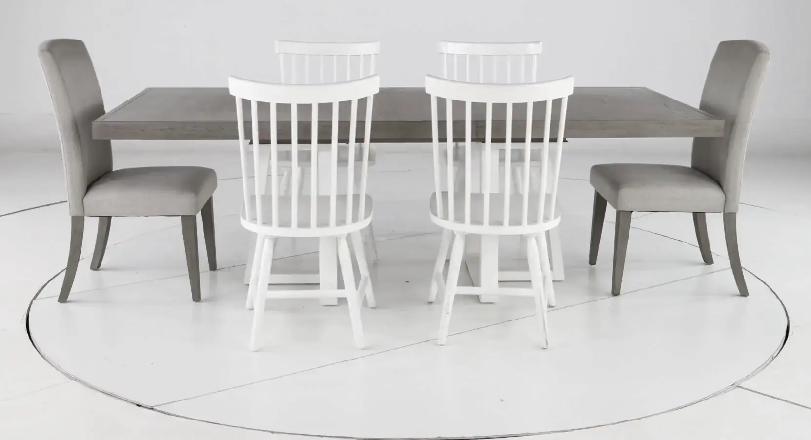 7PC:499-DINING Palmetto Heights White and Gray 7 Piece Dining Set-5