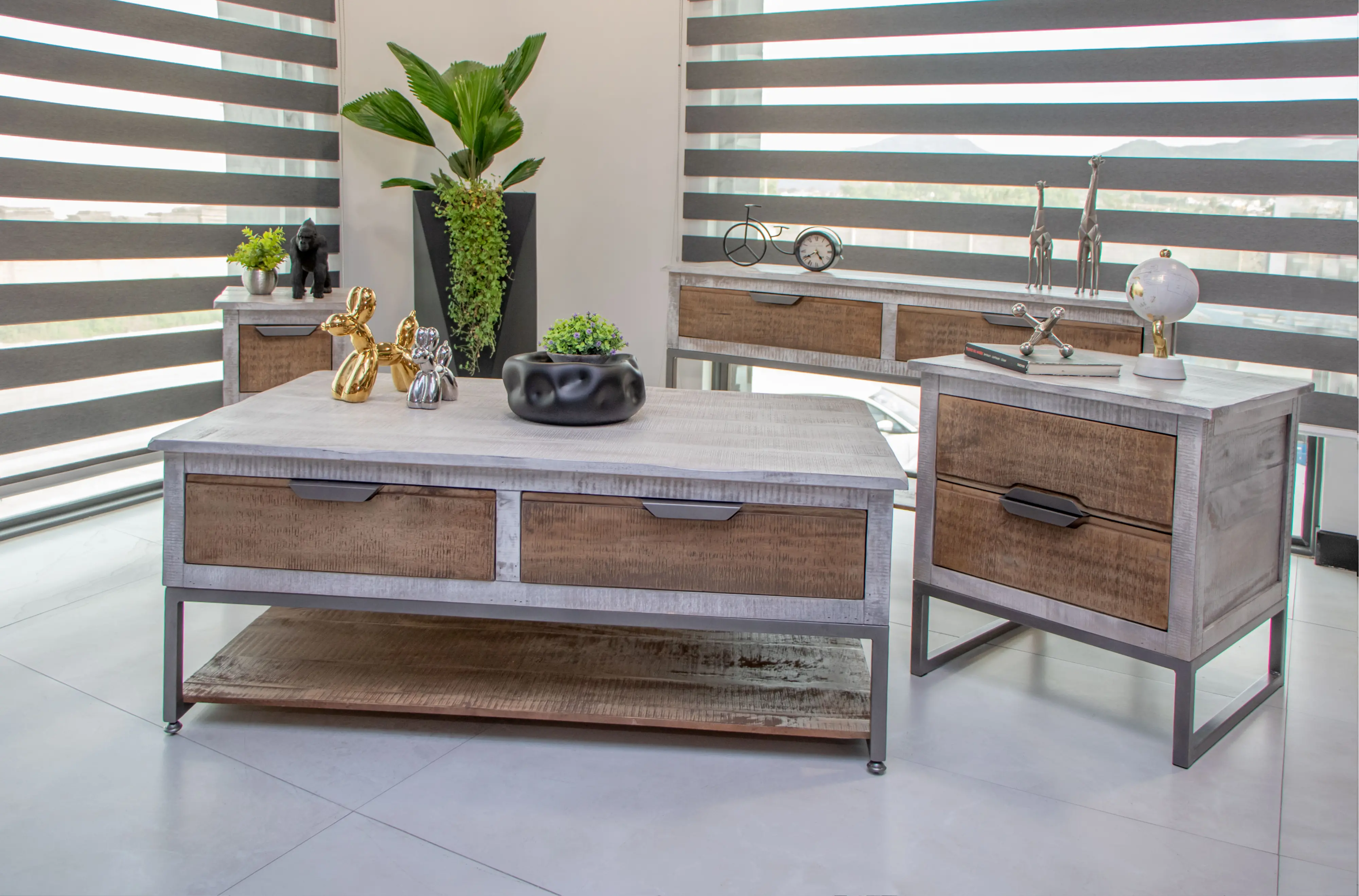 Mita Natural Mango End Table-5