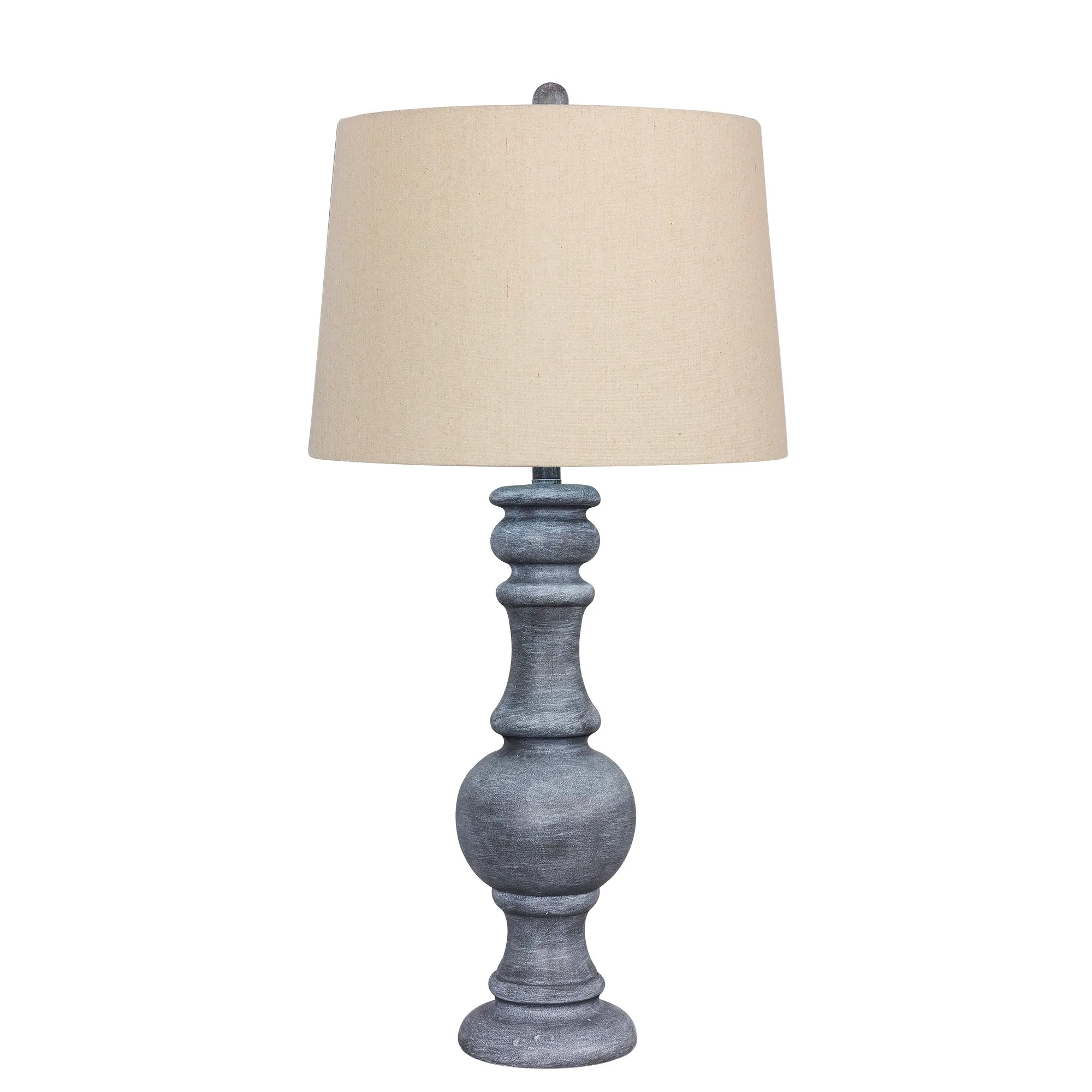 31 Antique Gray Resin Table Lamp-1